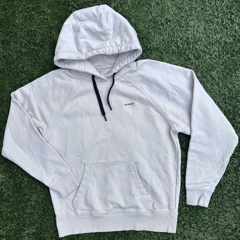 Unlabeled by Anna Petrosian Skull Drip Hoodie in Bone Thick Heavyweight Terry S